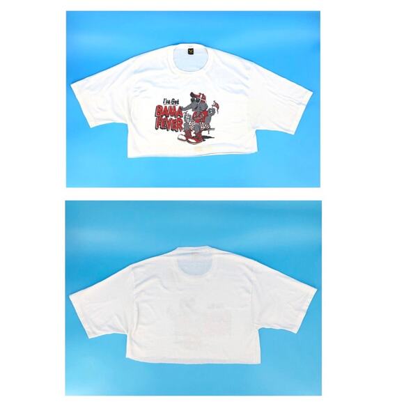 80s University of Alabama I’ve Got Bama Fever cropped tshirt crop top - Picture 6 of 7